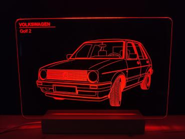 VW Gold 2 LED Schild